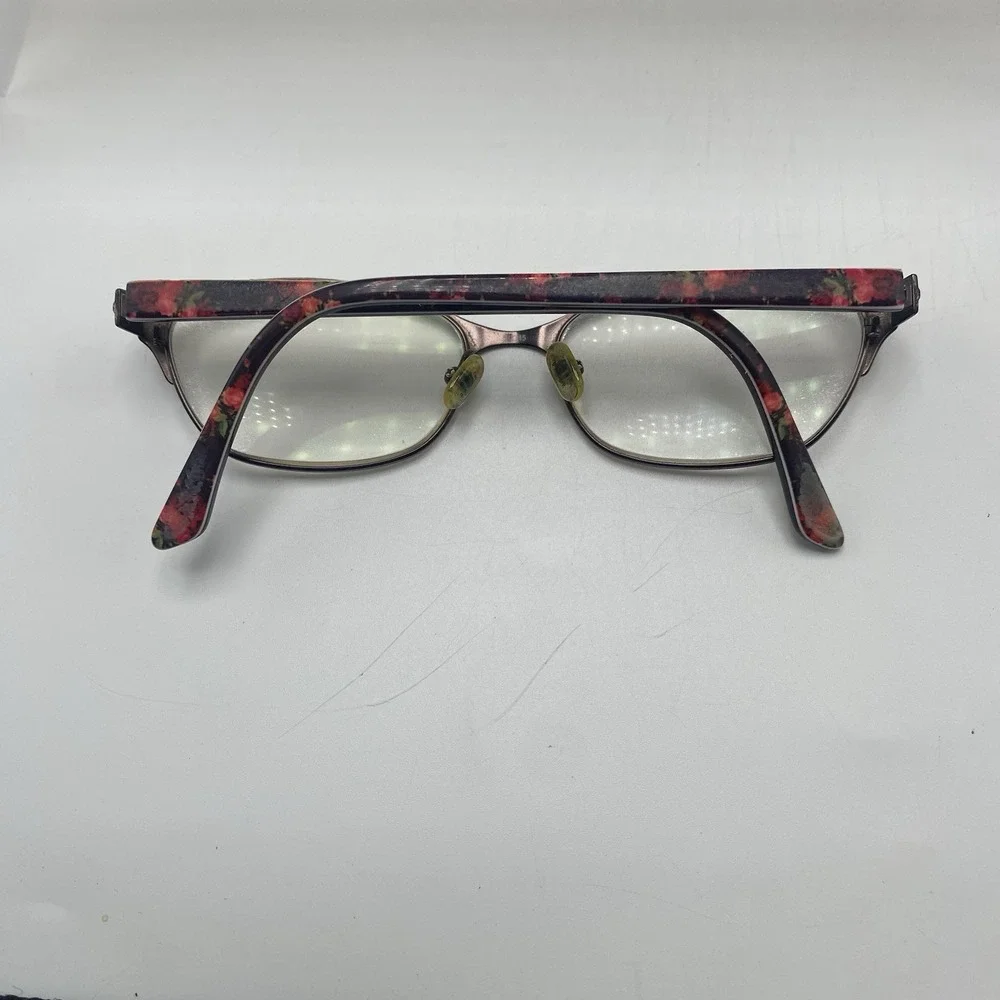 Ted Baker Eyeglasses Women FRAME ONLY B240 51-15-135 Gray Floral Red 540